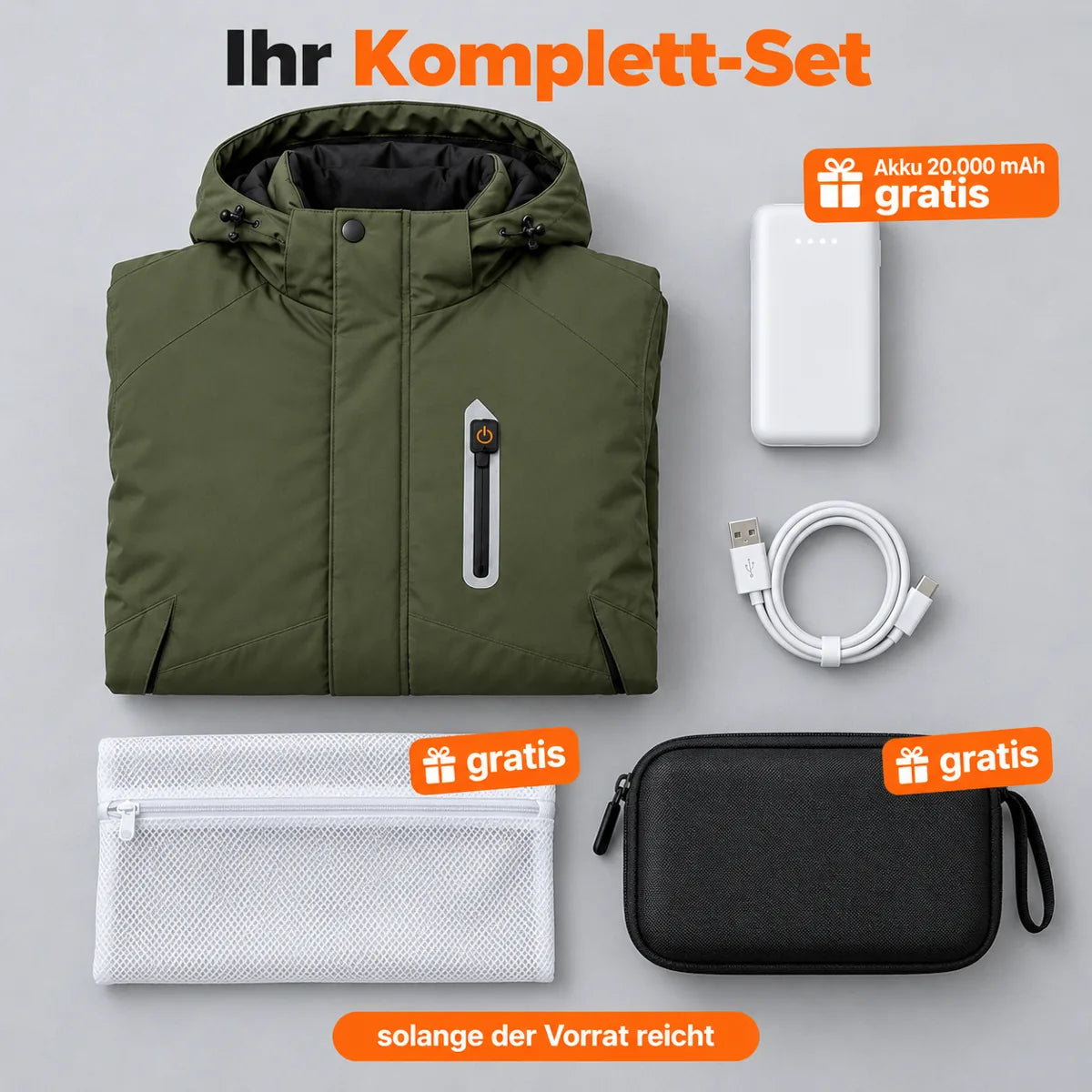 PyreFit Calvero – Parka chauffant pour homme