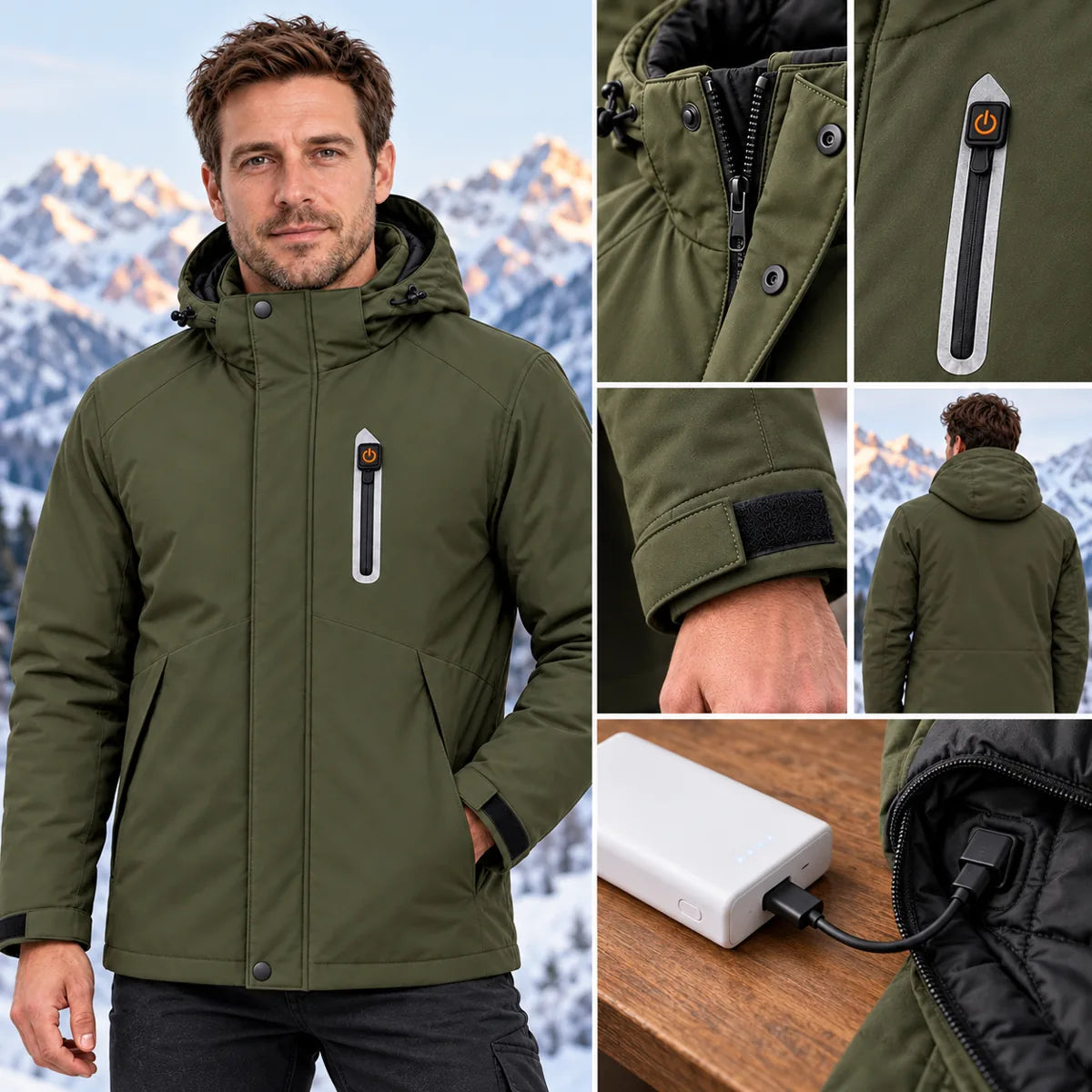 PyreFit Calvero – Parka chauffant pour homme