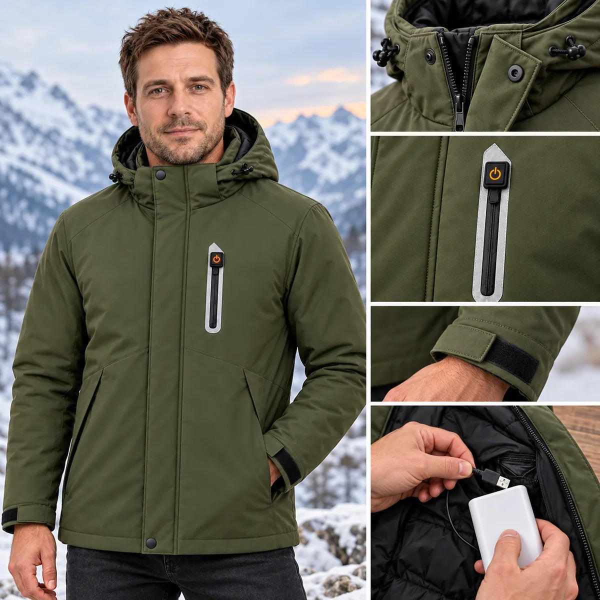 PyreFit Calvero – Parka chauffant pour homme