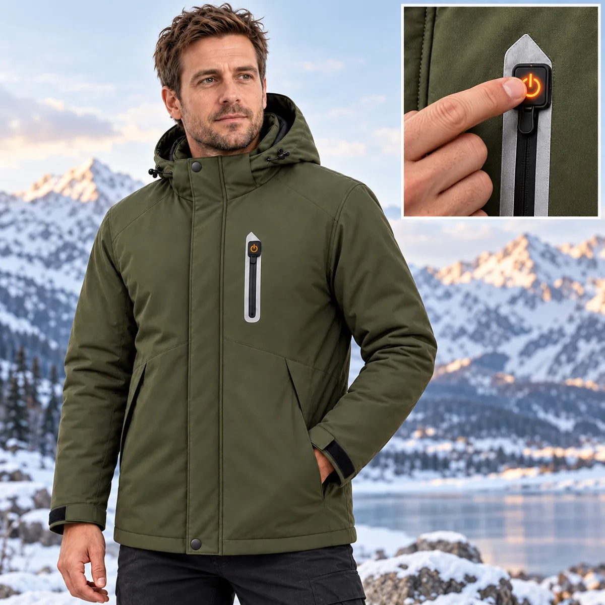 PyreFit Calvero – Parka chauffant pour homme