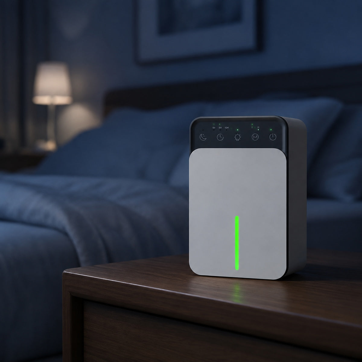 With a soft night light