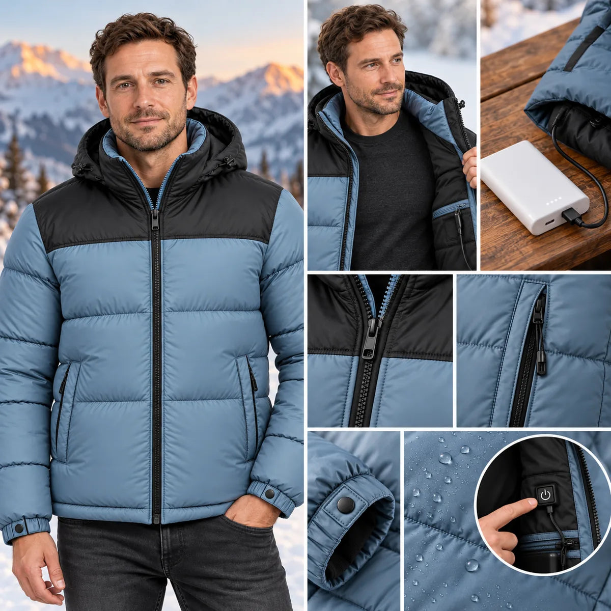 PyreFit Gletor – Manteau matelassé chauffant unisexe