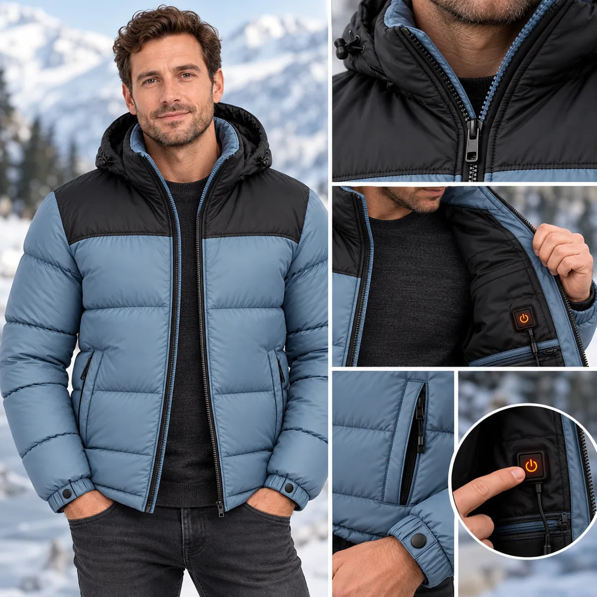 PyreFit Gletor – Manteau matelassé chauffant unisexe