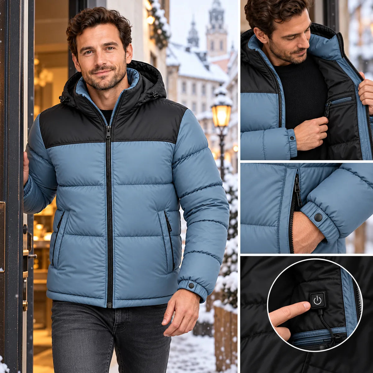 PyreFit Gletor – Manteau matelassé chauffant unisexe