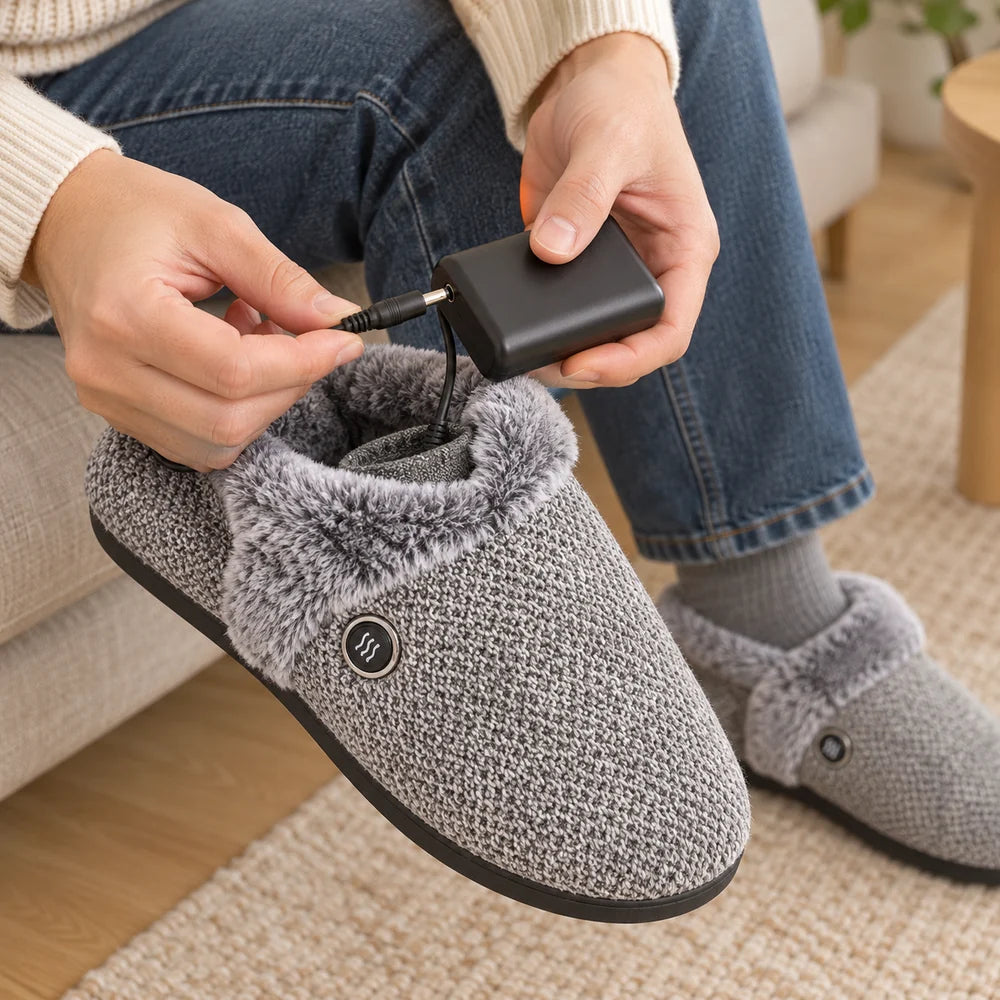 Cozy Heated Slippers with Battery