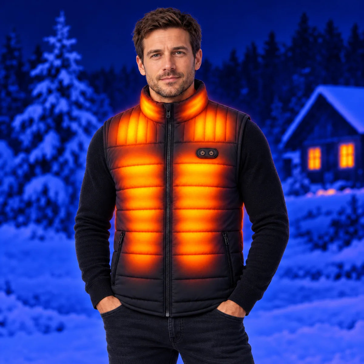 PyreFit Matrixor – Veste chauffante sans manches unisexe