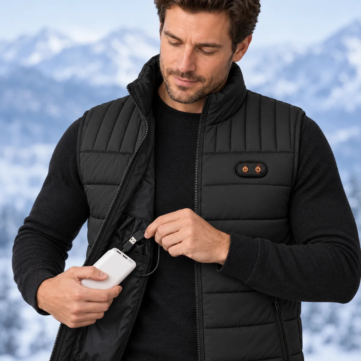 PyreFit Matrixor – Veste chauffante sans manches unisexe