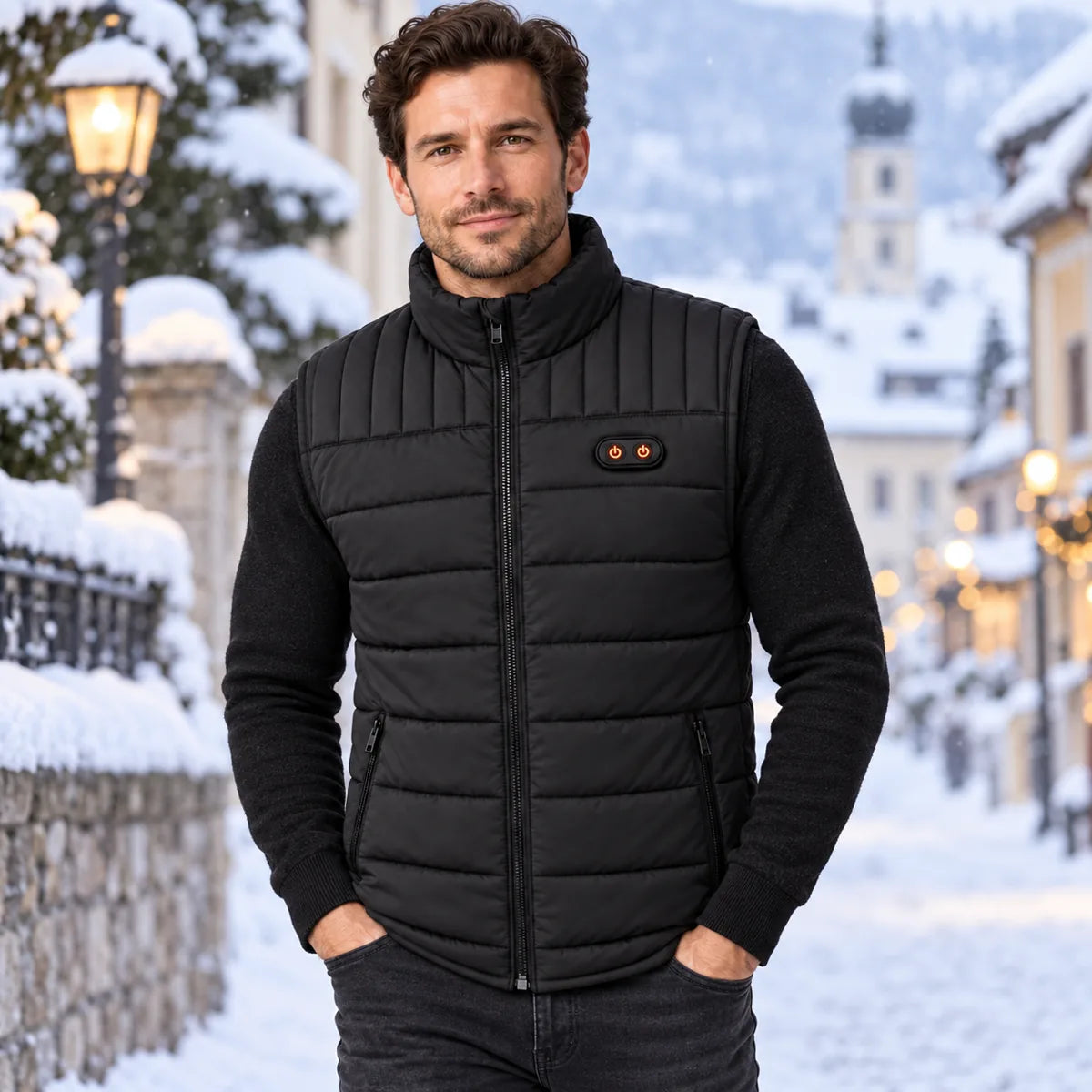 PyreFit Matrixor – Veste chauffante sans manches unisexe