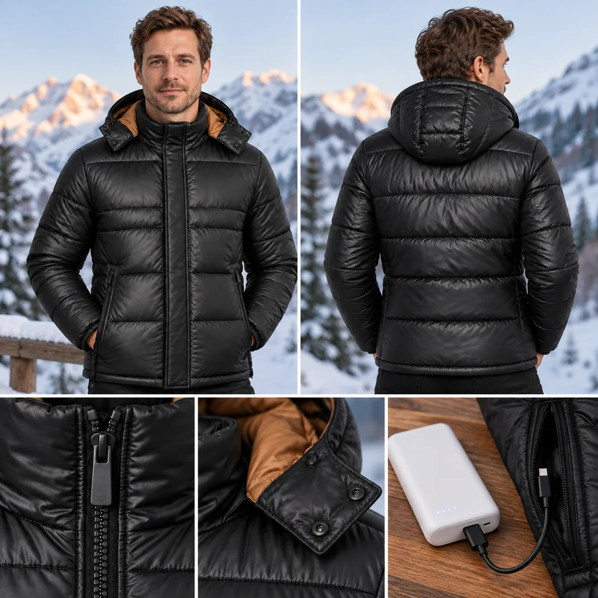 PyreFit Norvia – Men's Heated Puffer Jacket