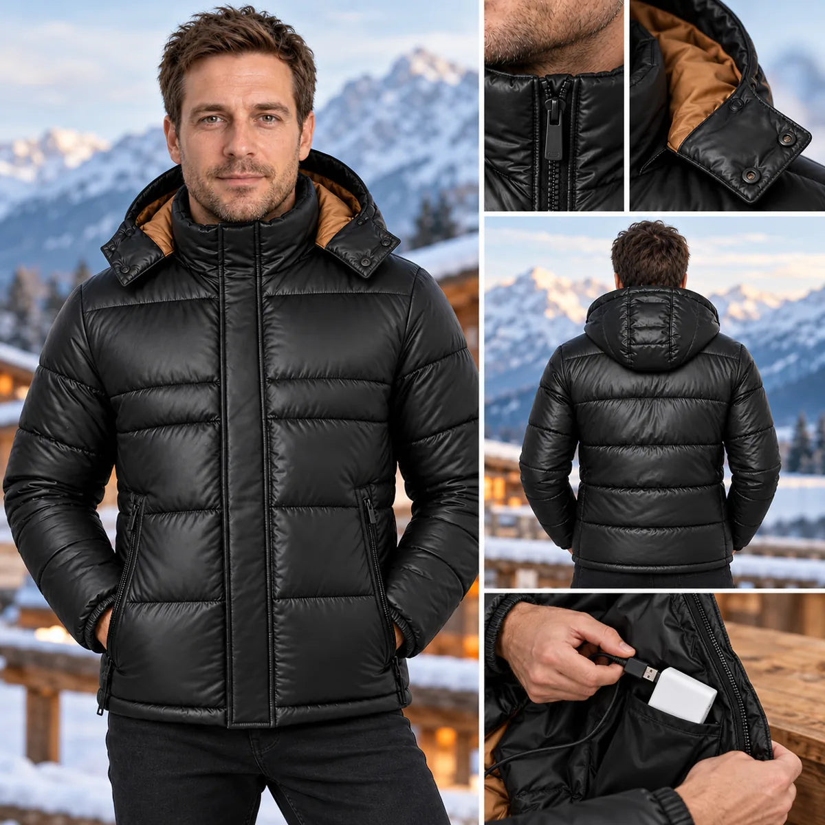 PyreFit Norvia – Men's Heated Puffer Jacket