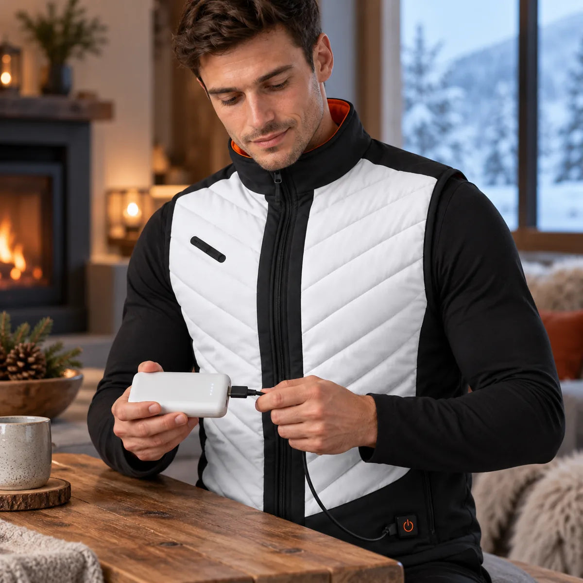 PyreFit Novaro – Veste sport chauffante sans manches pour homme