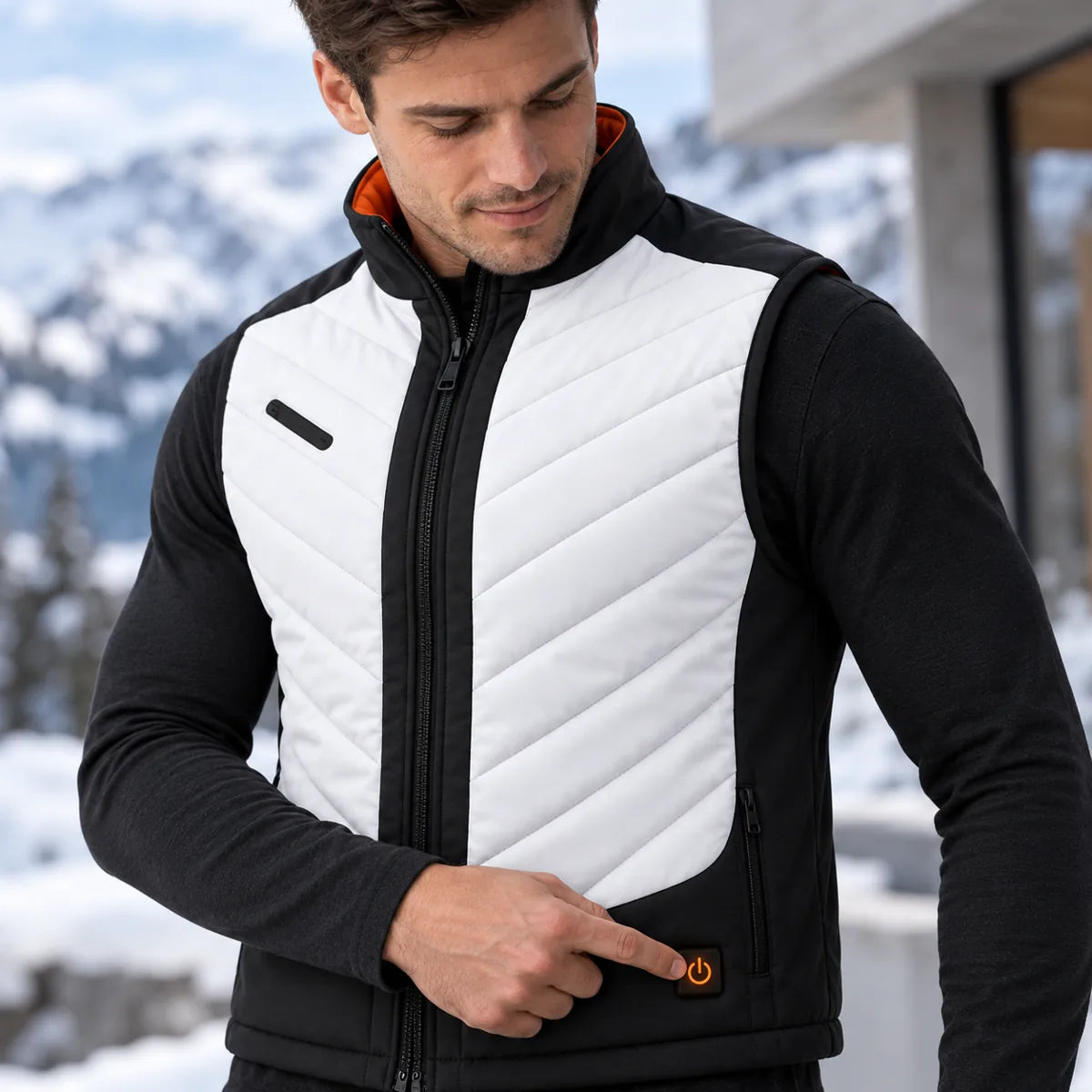 PyreFit Novaro – Veste sport chauffante sans manches pour homme