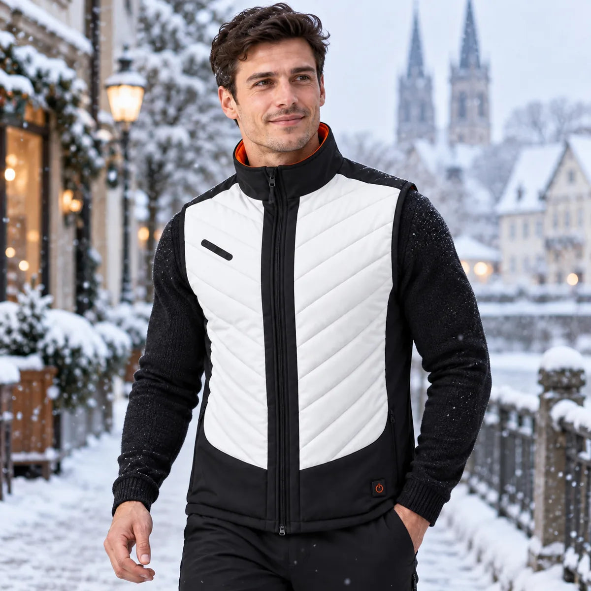 PyreFit Novaro – Veste sport chauffante sans manches pour homme