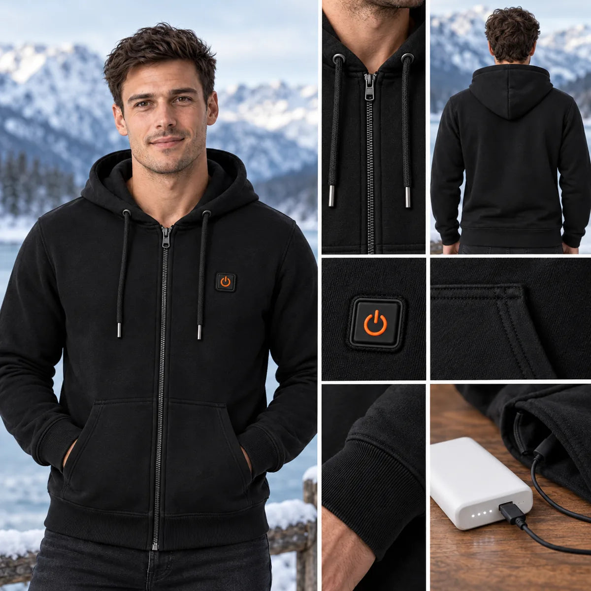 PyreFit Olivora – Unisex Heated Zip Hoodie