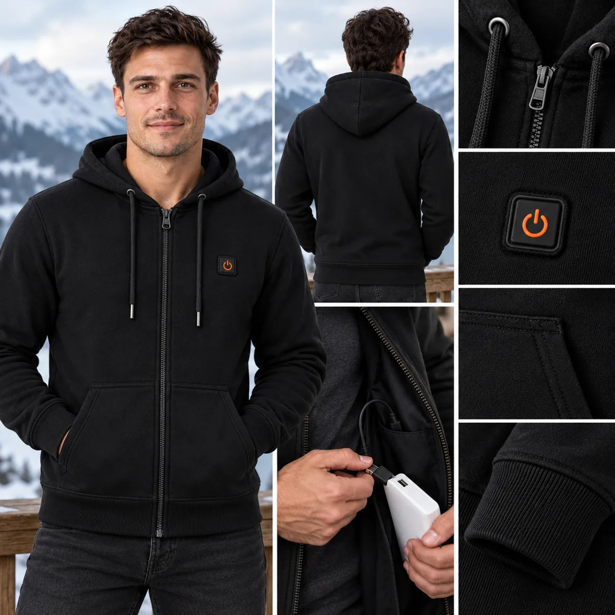 PyreFit Olivora – Unisex Heated Zip Hoodie