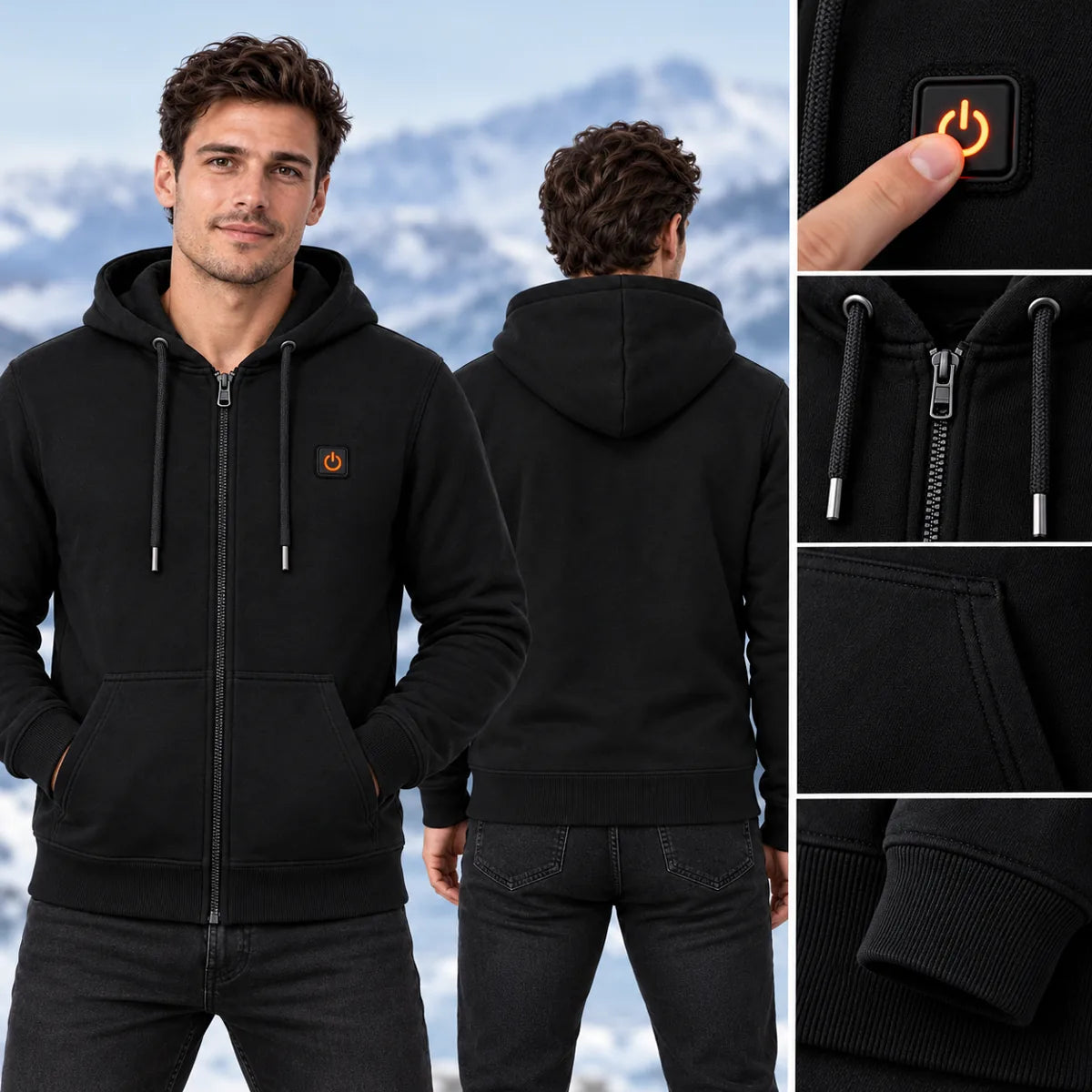 PyreFit Olivora – Unisex Heated Zip Hoodie