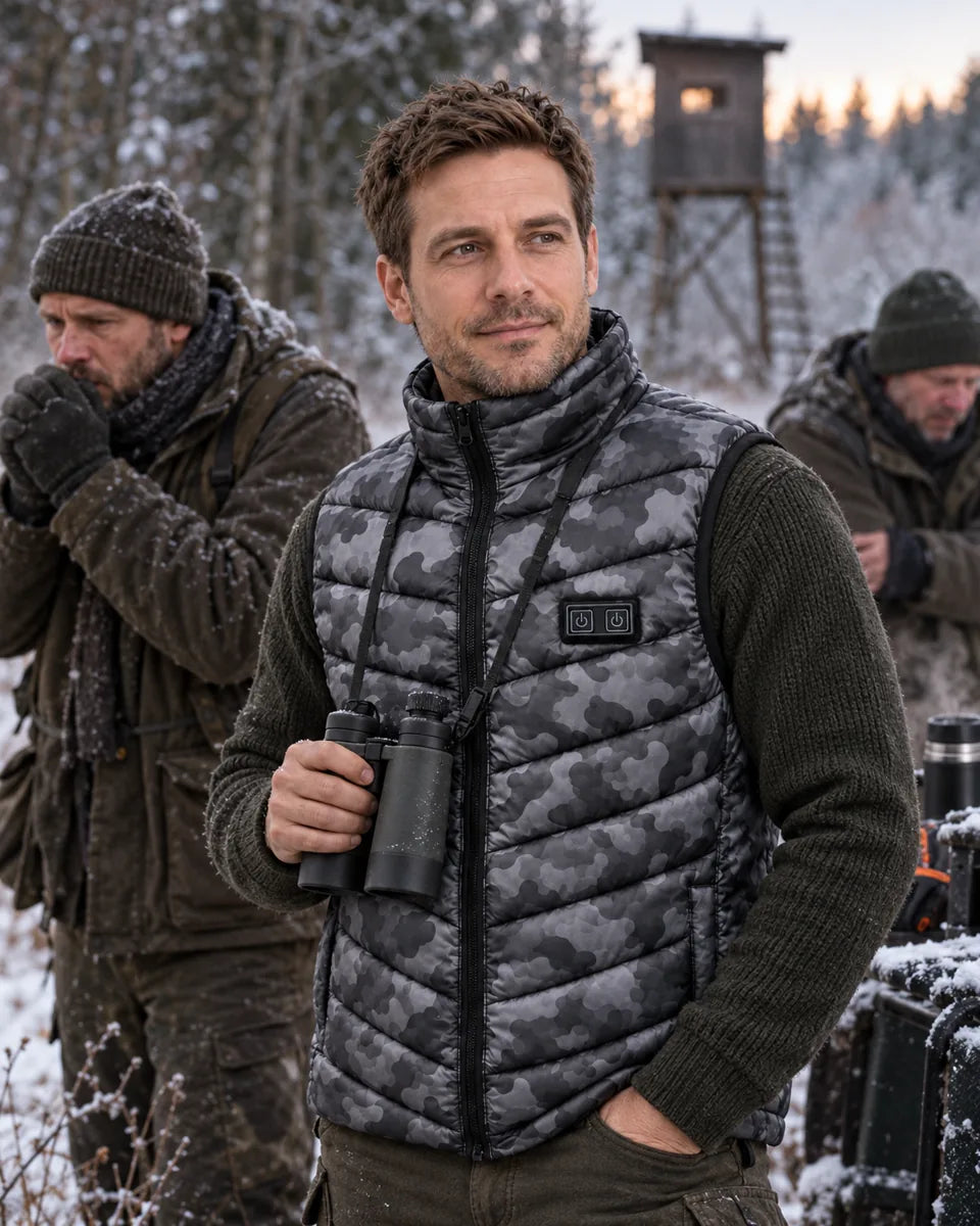 PyreFit Piloto – Veste chauffante sans manches camouflage