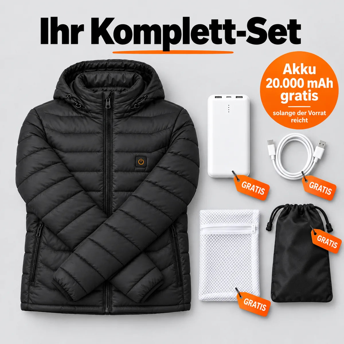 PyreFit Rangor – Manteau matelassé chauffant pour homme