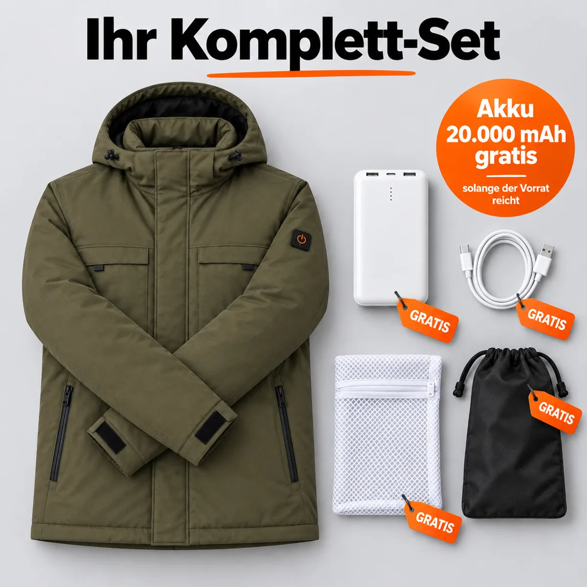 PyreFit Regaro – Parka chauffant pour homme