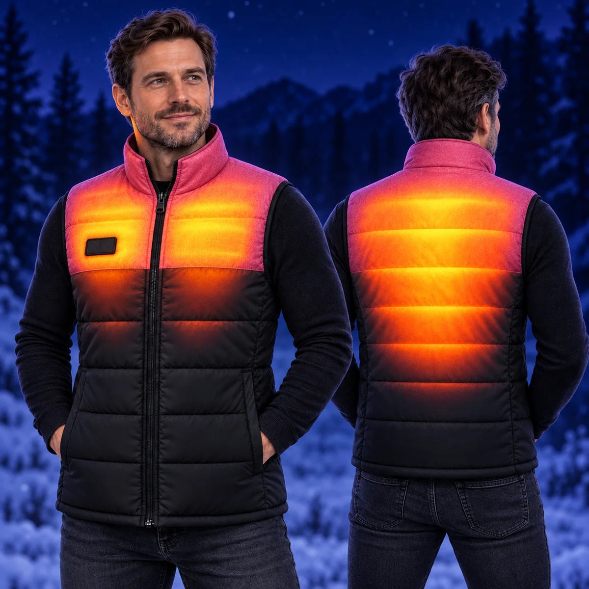PyreFit Rundor – Veste chauffante sans manches matelassée unisexe