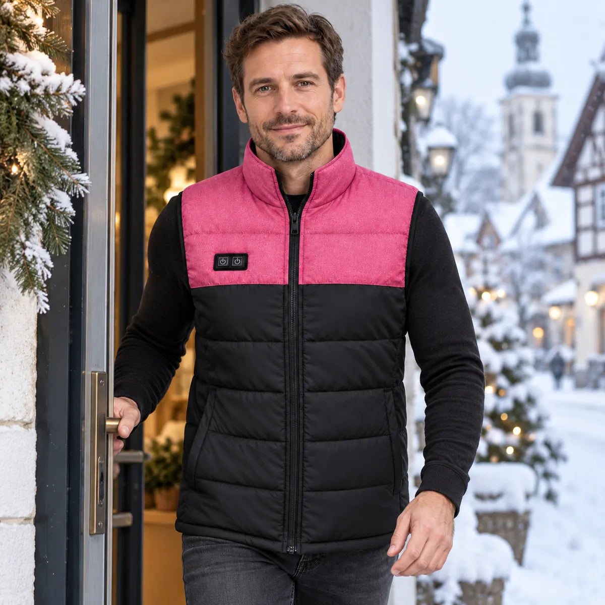 PyreFit Rundor – Veste chauffante sans manches matelassée unisexe