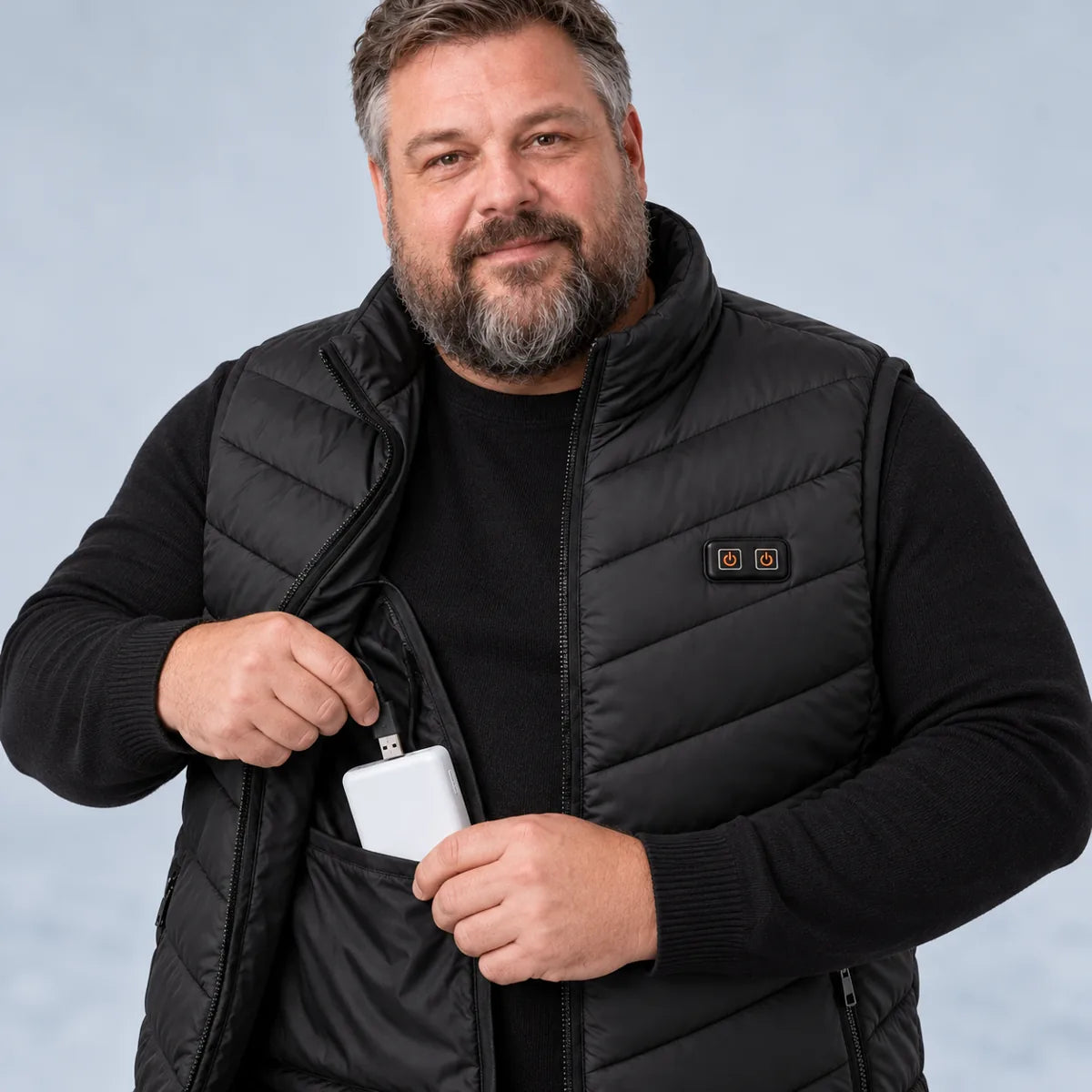PyreFit Schattor – Veste chauffante sans manches unisexe, grandes tailles