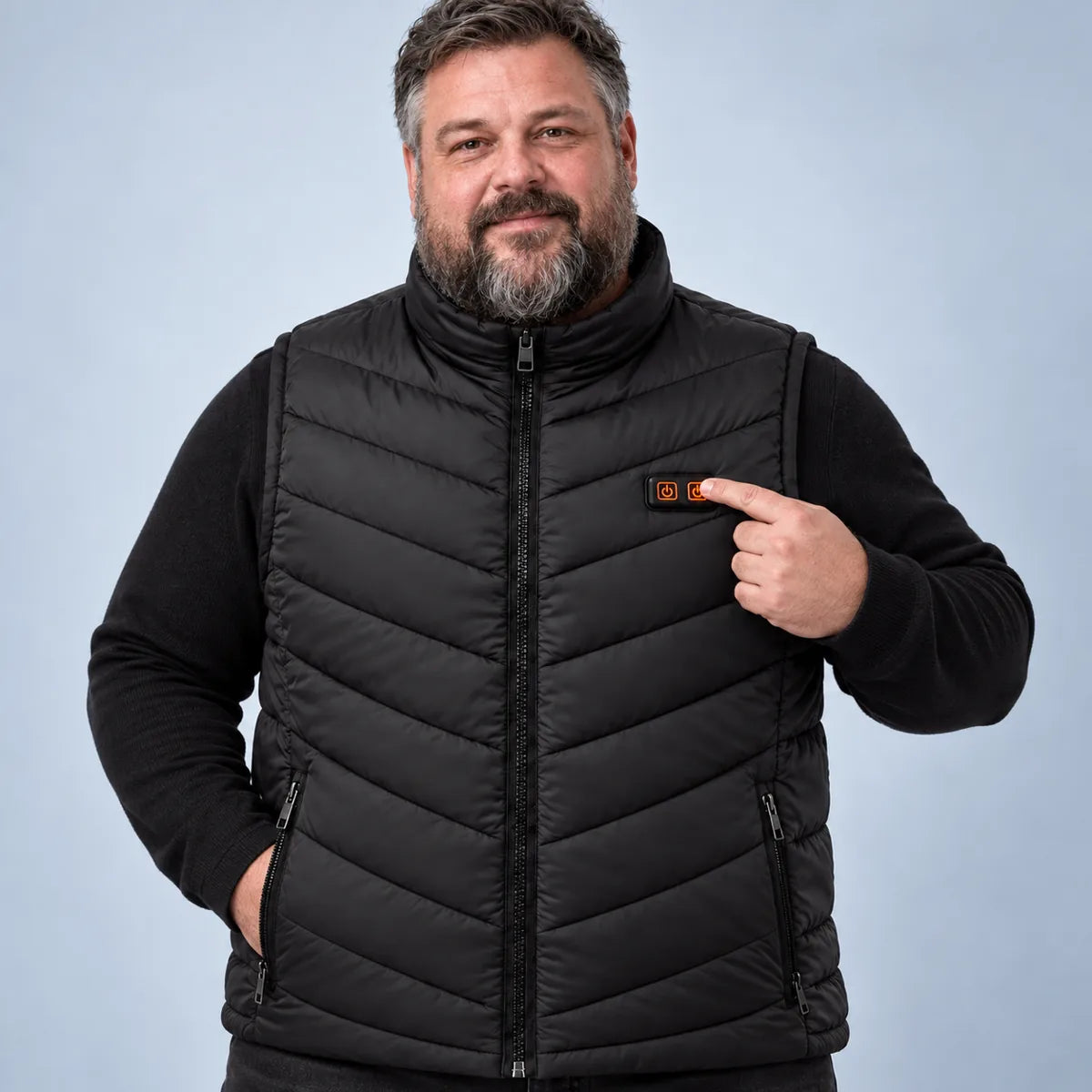 PyreFit Schattor – Veste chauffante sans manches unisexe, grandes tailles