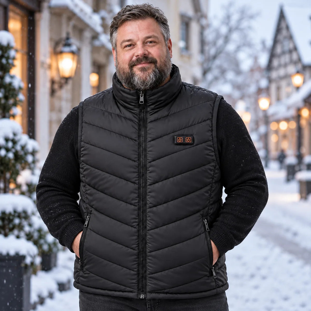 PyreFit Schattor – Veste chauffante sans manches unisexe, grandes tailles