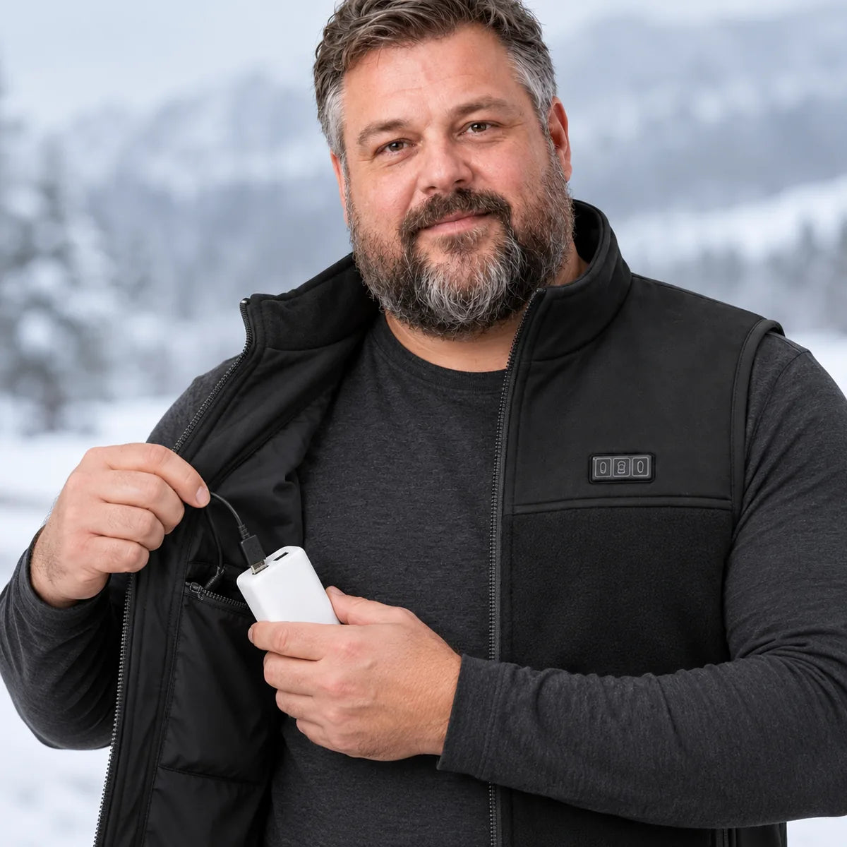 PyreFit Tarnor – Veste chauffante sans manches unisexe à largeur réglable