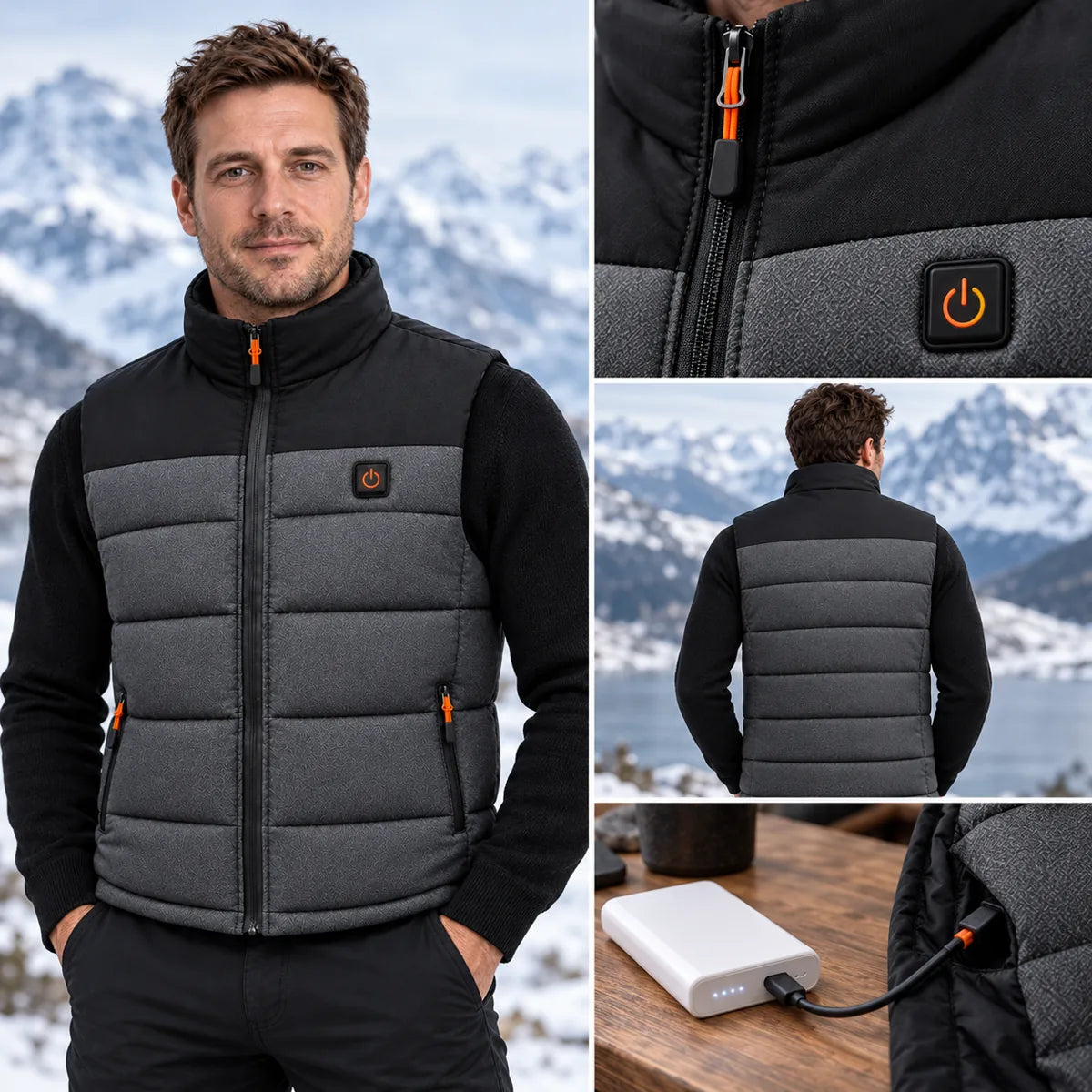 PyreFit Trailon – Veste chauffante sans manches unisexe