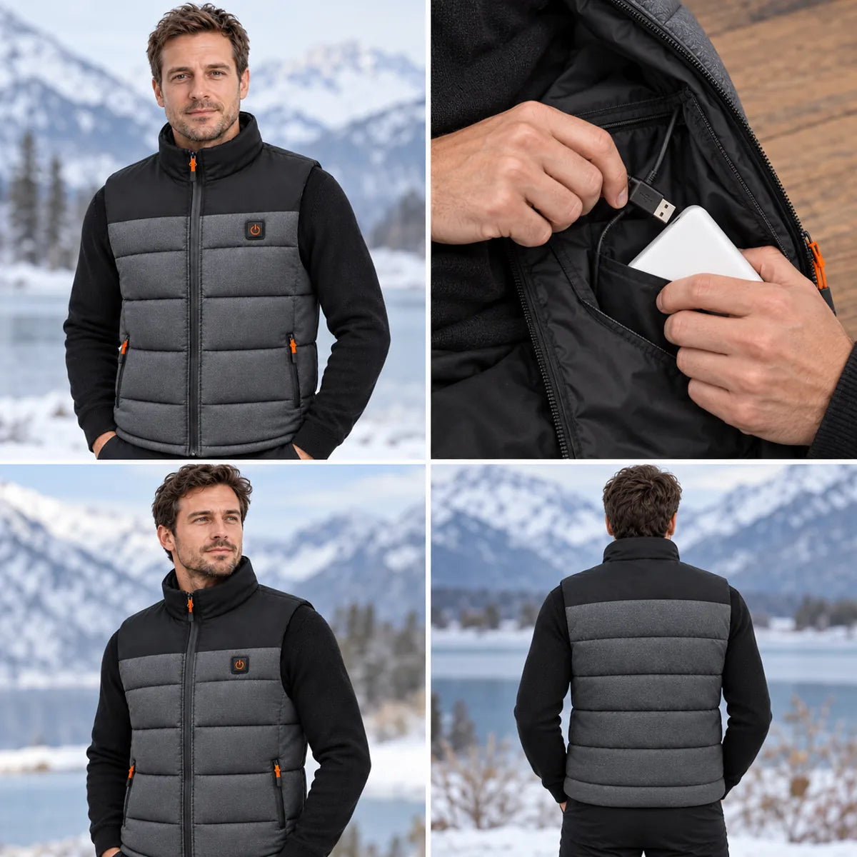 PyreFit Trailon – Veste chauffante sans manches unisexe
