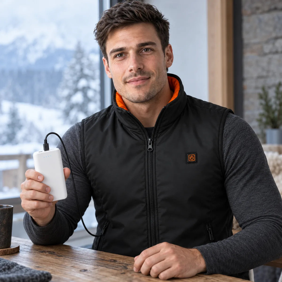 PyreFit Ventaro – Veste chauffante sans manches sport pour homme