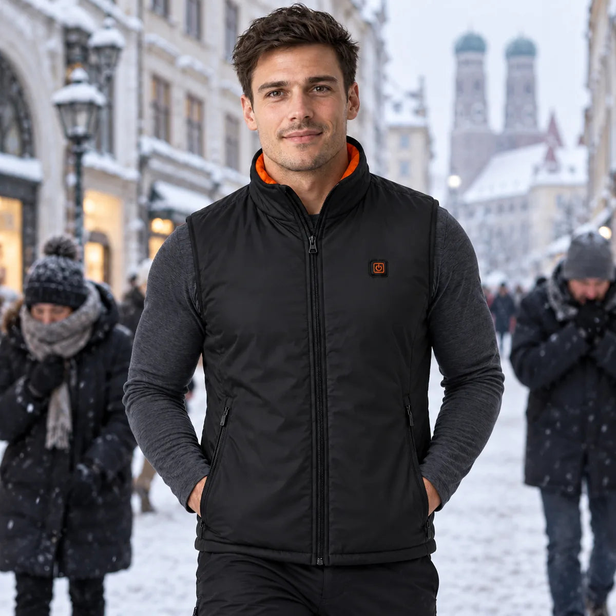 PyreFit Ventaro – Veste chauffante sans manches sport pour homme