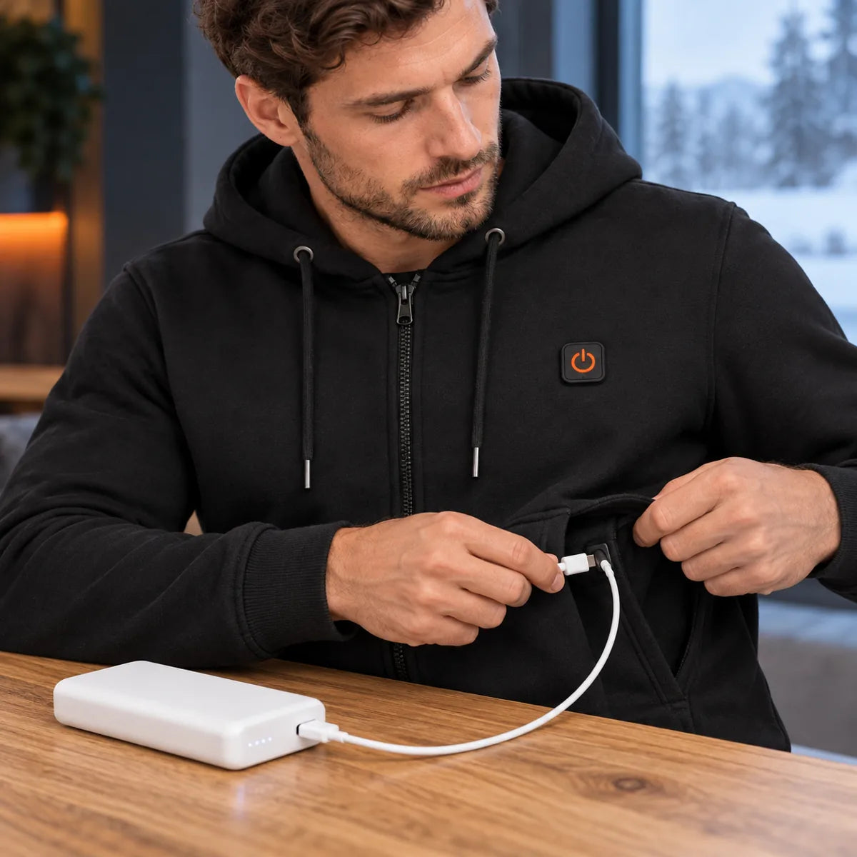 PyreFit Voltor – Men's Heated Zip Hoodie