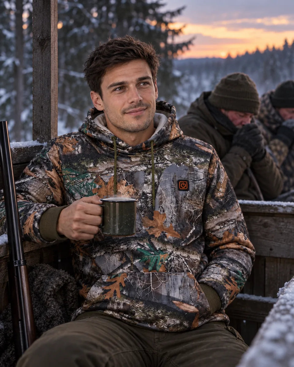 PyreFit Zippo – Heated Hoodie in Forest Camo