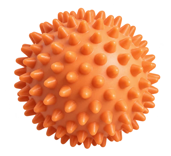 Orange spiky massage ball