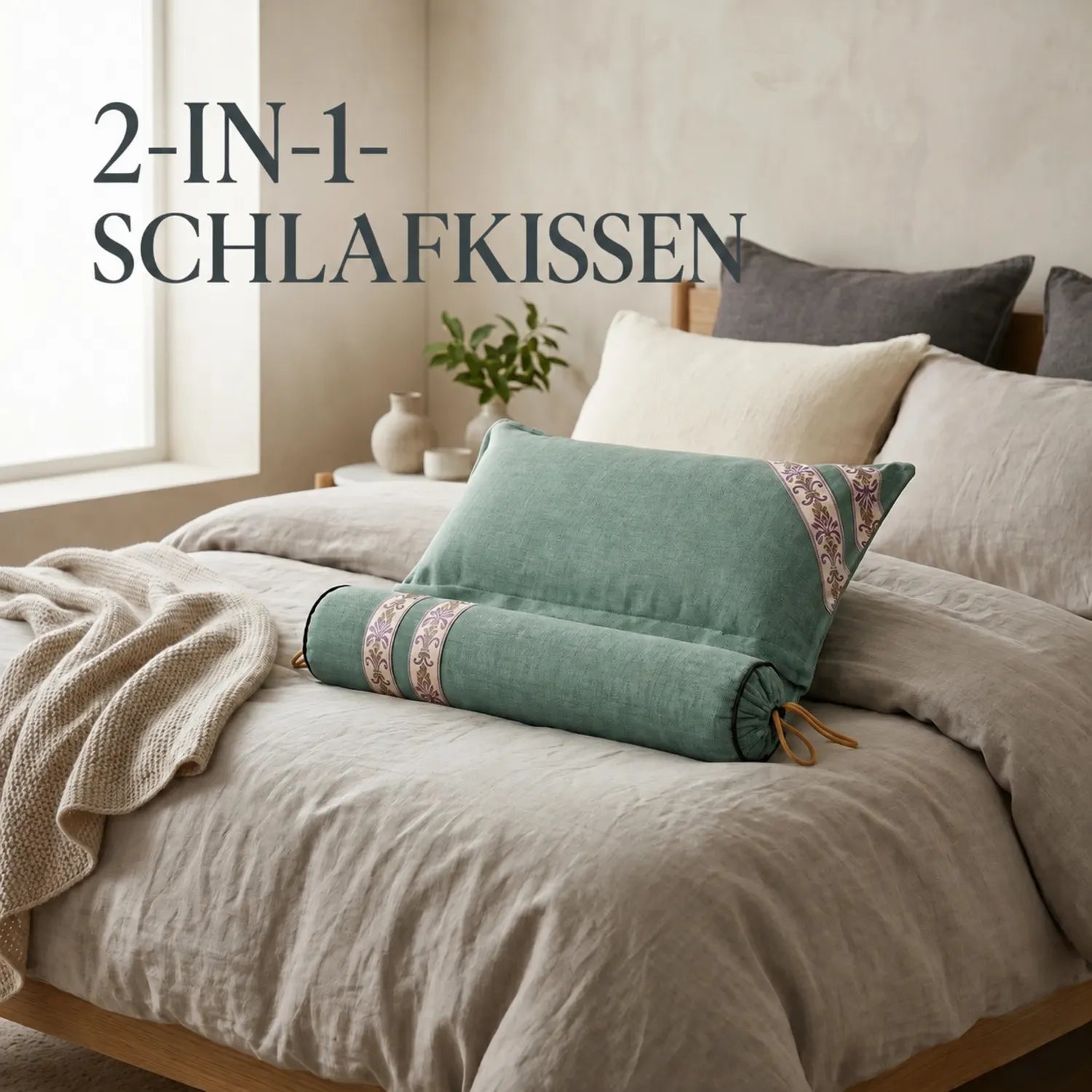 One pillow, two ways to sleep