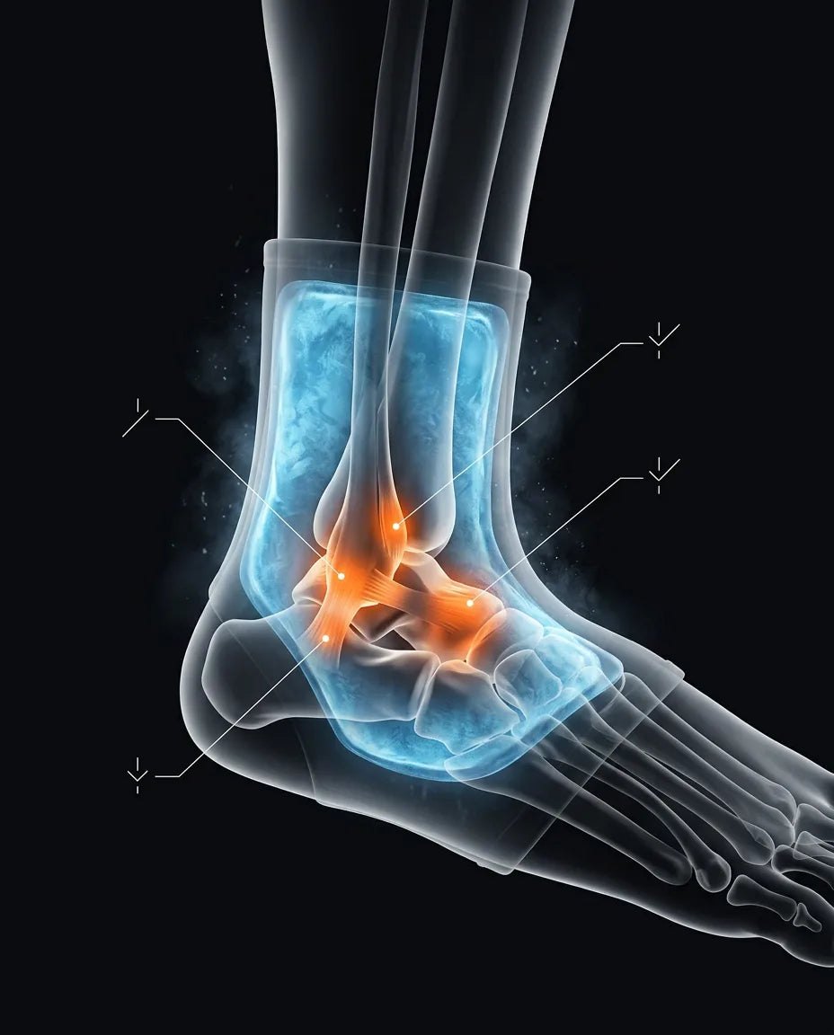 Targeted cooling for the ankle's hardest-working zones