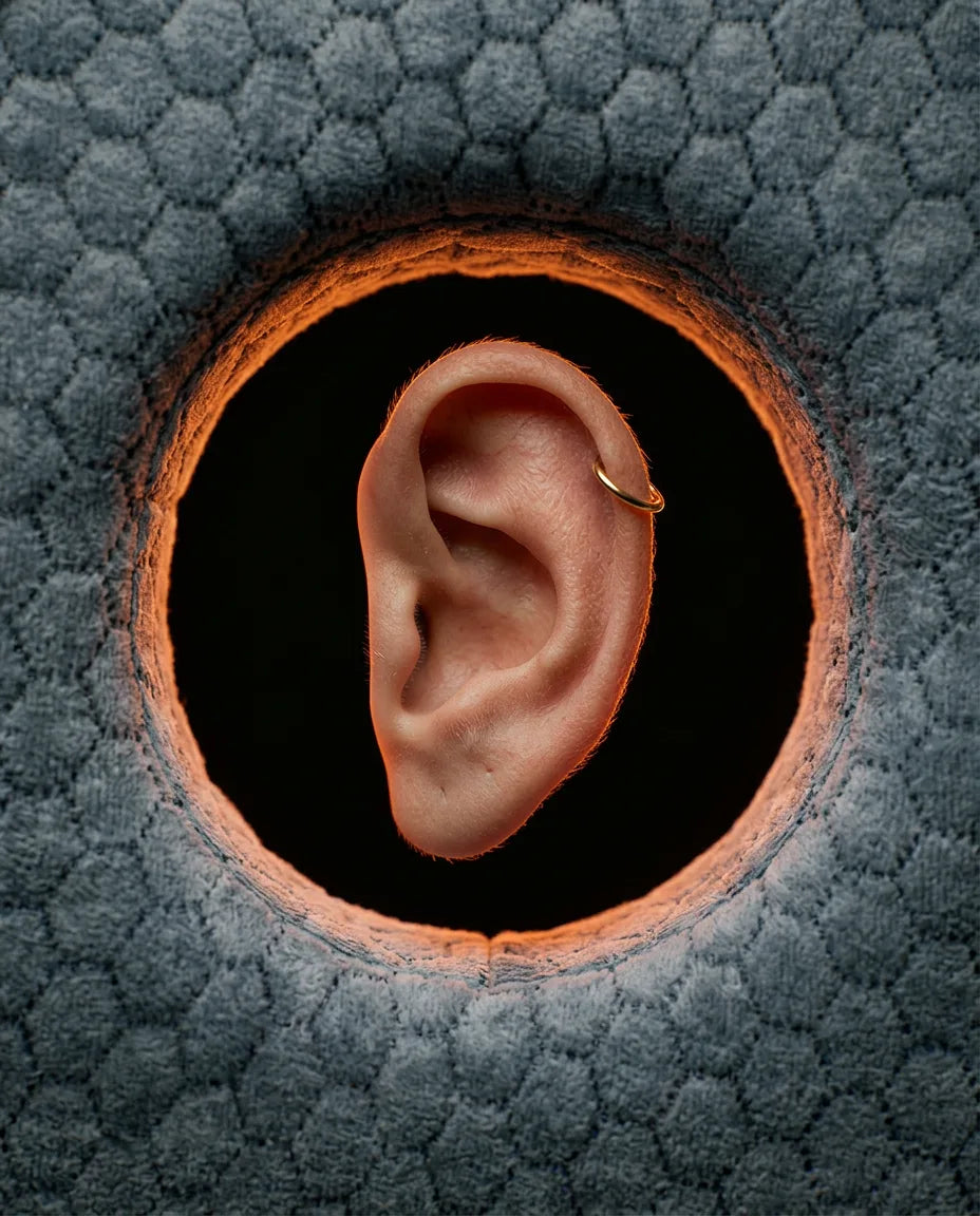 Designed for comfortable sleep after a new piercing
