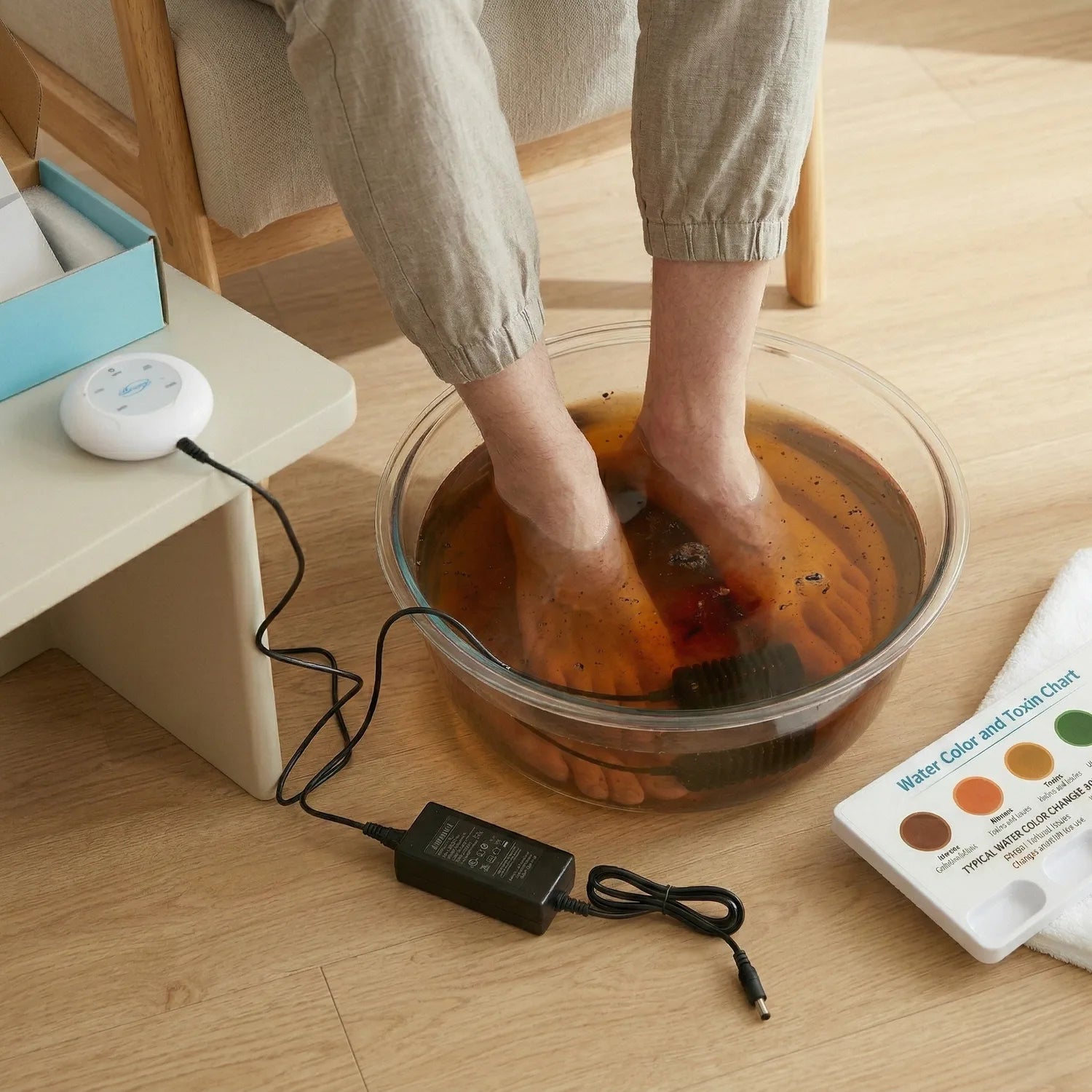 Relaxing foot spa