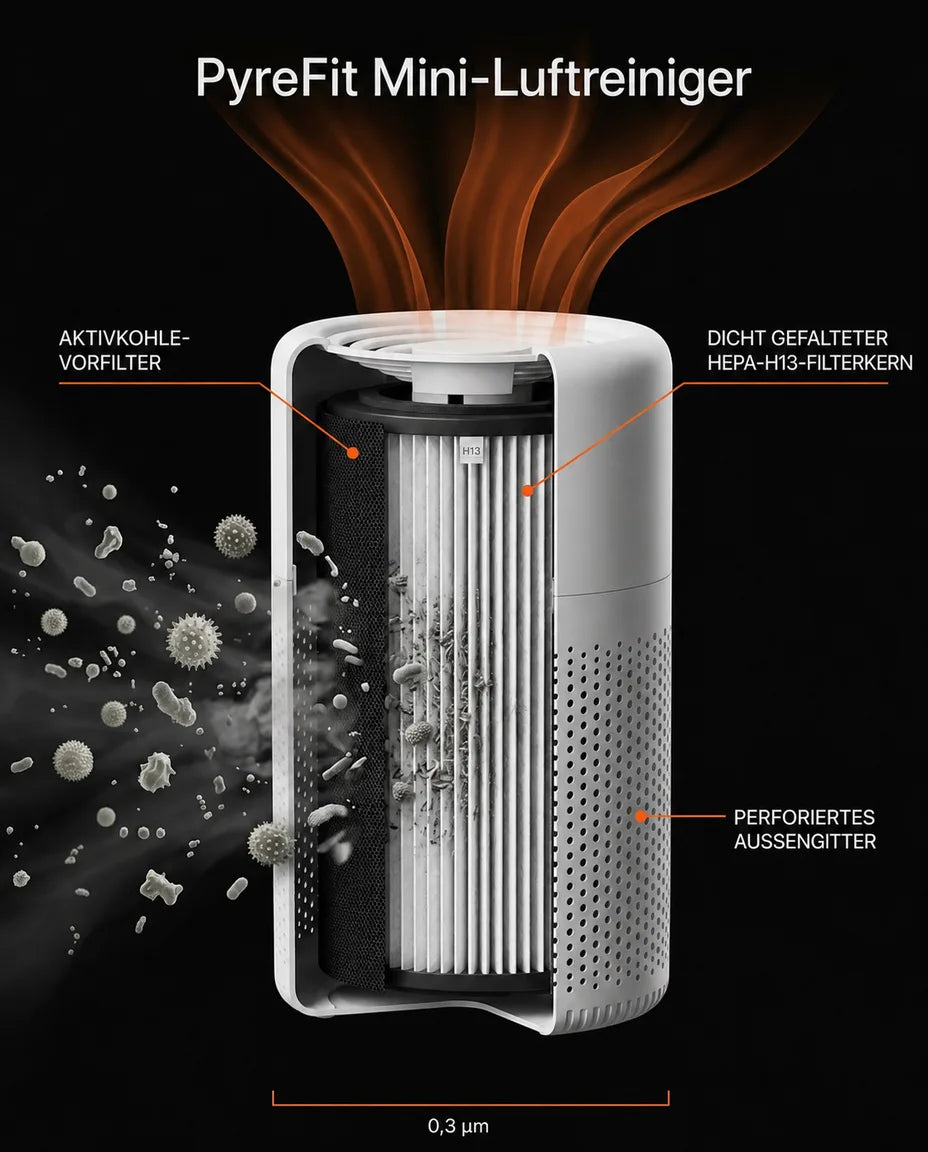 True HEPA H13 &ndash; captures 99.97% of airborne particles