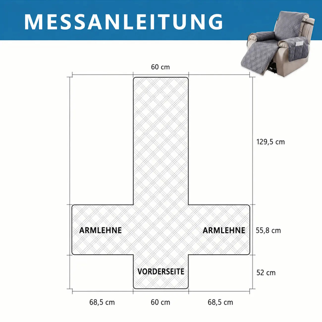 Dimensions de la housse de fauteuil