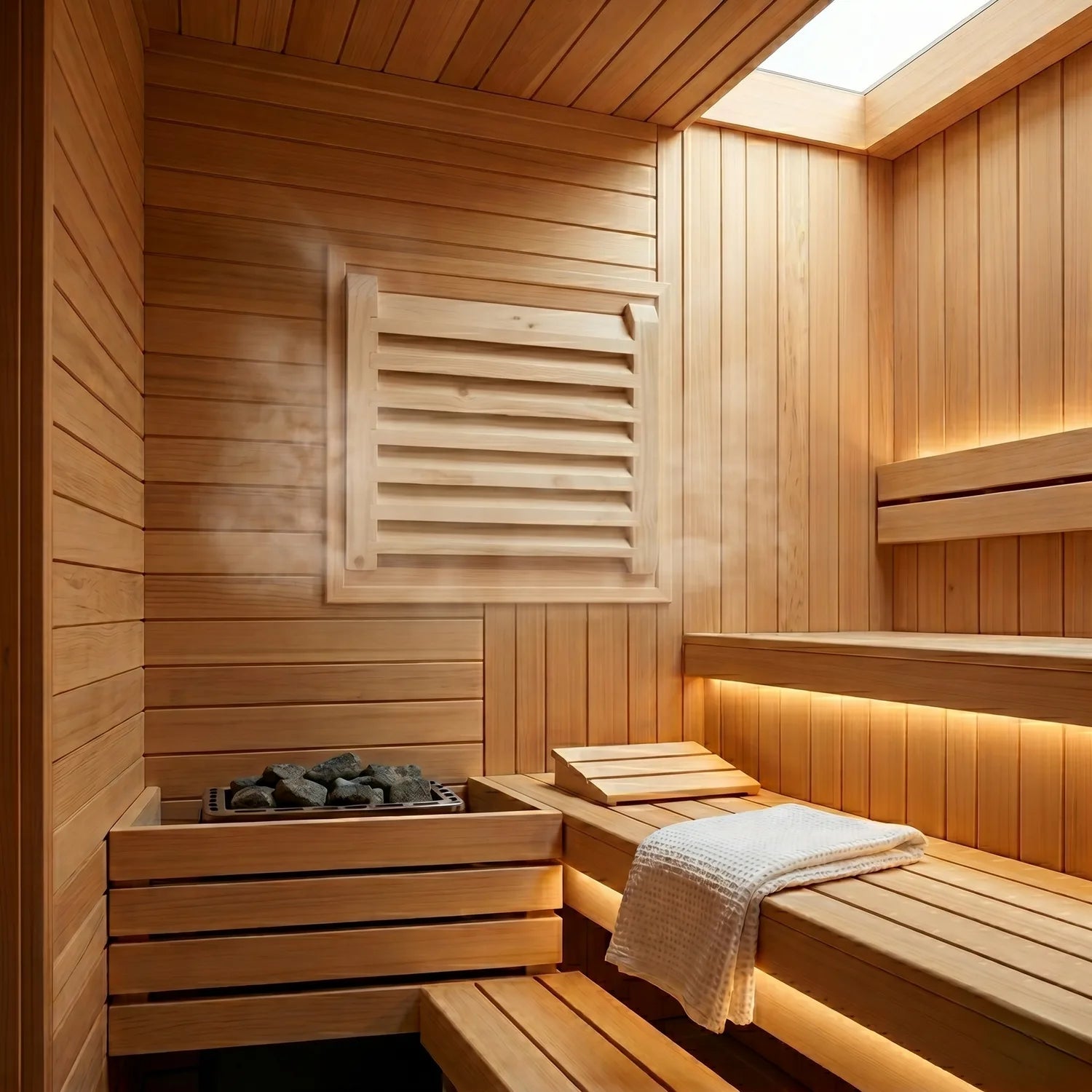 Designed for clean air circulation in the sauna