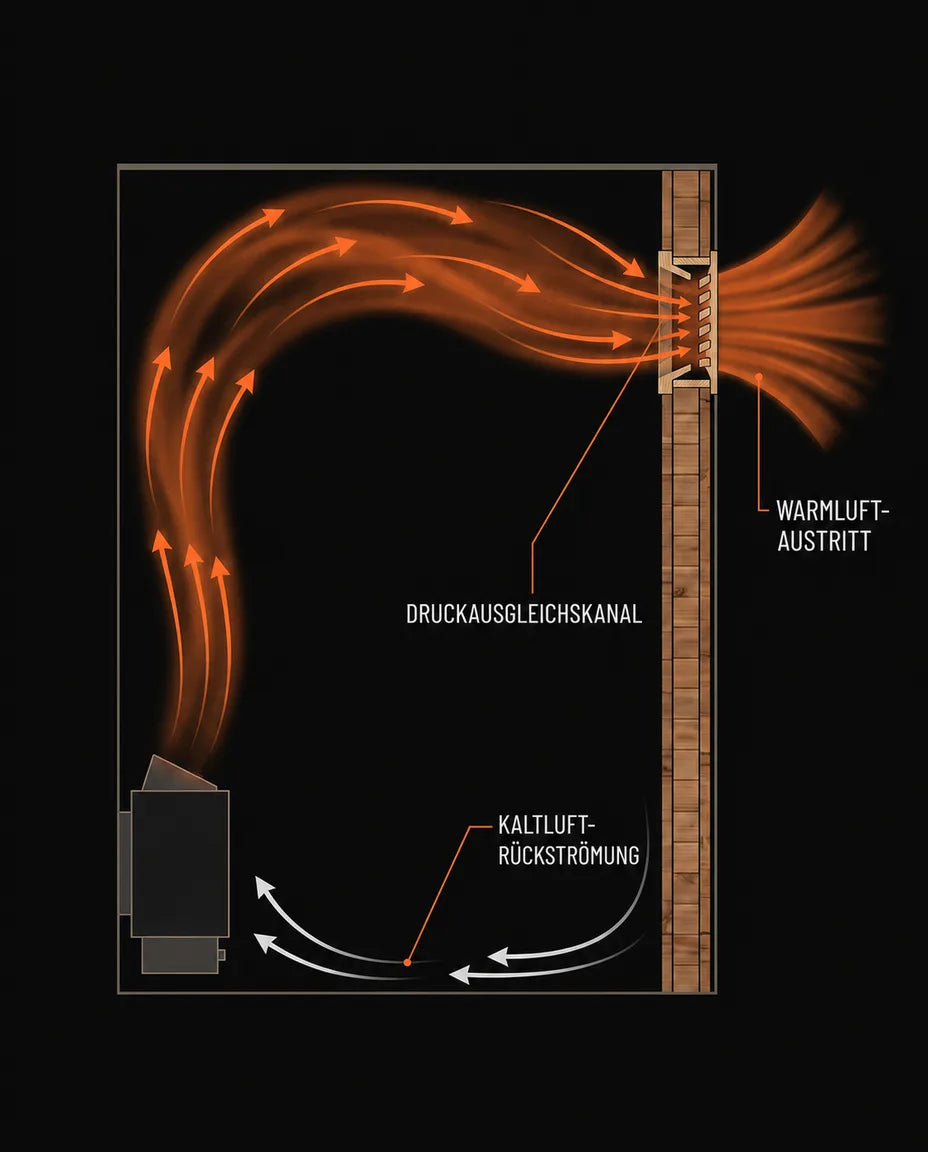 Smart convection: why louvre geometry matters in a sauna